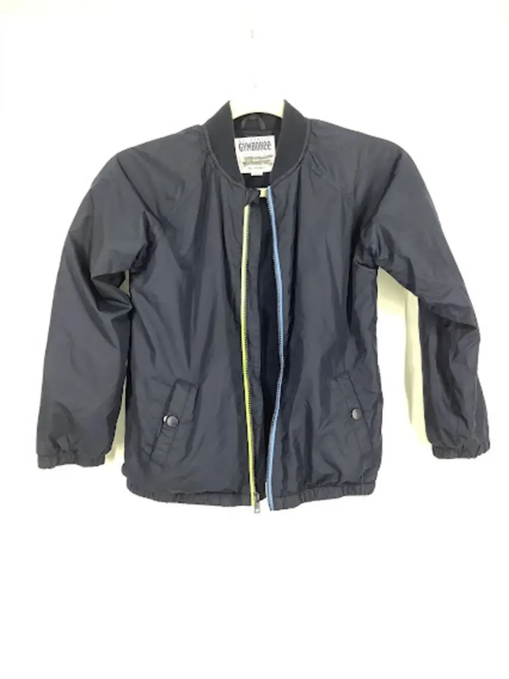 Gymboree Boys Black Full Zip Bomber Jacket Kids Youth Size Medium 7/8